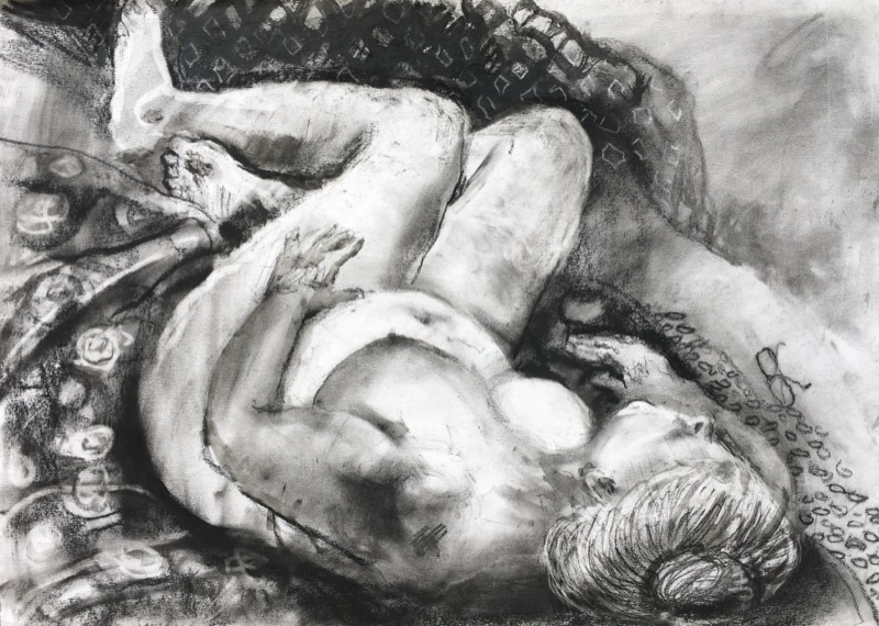 Nude with hair in a Bun