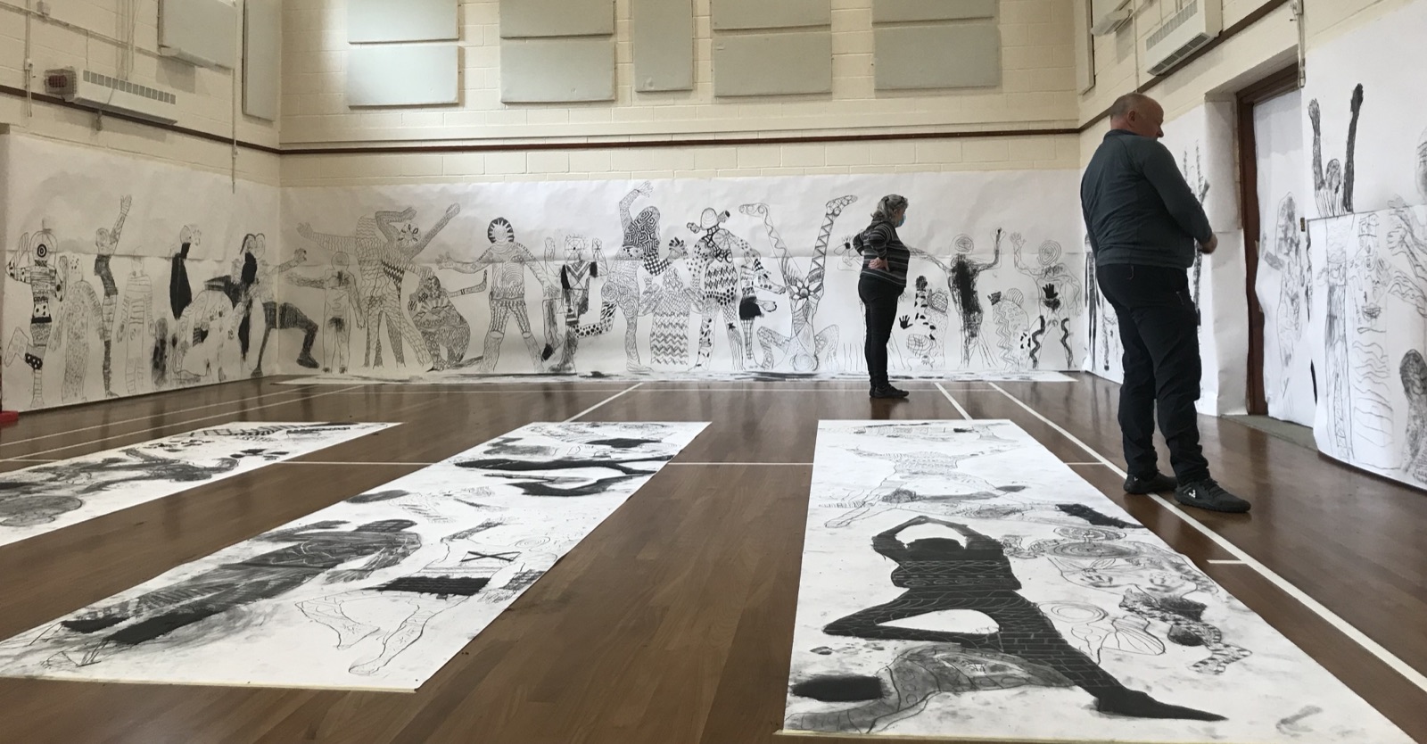 Arty Bodies Big Draw, with Helen Robertson, Auchtertyre, Loch Duich and Kyle Primary