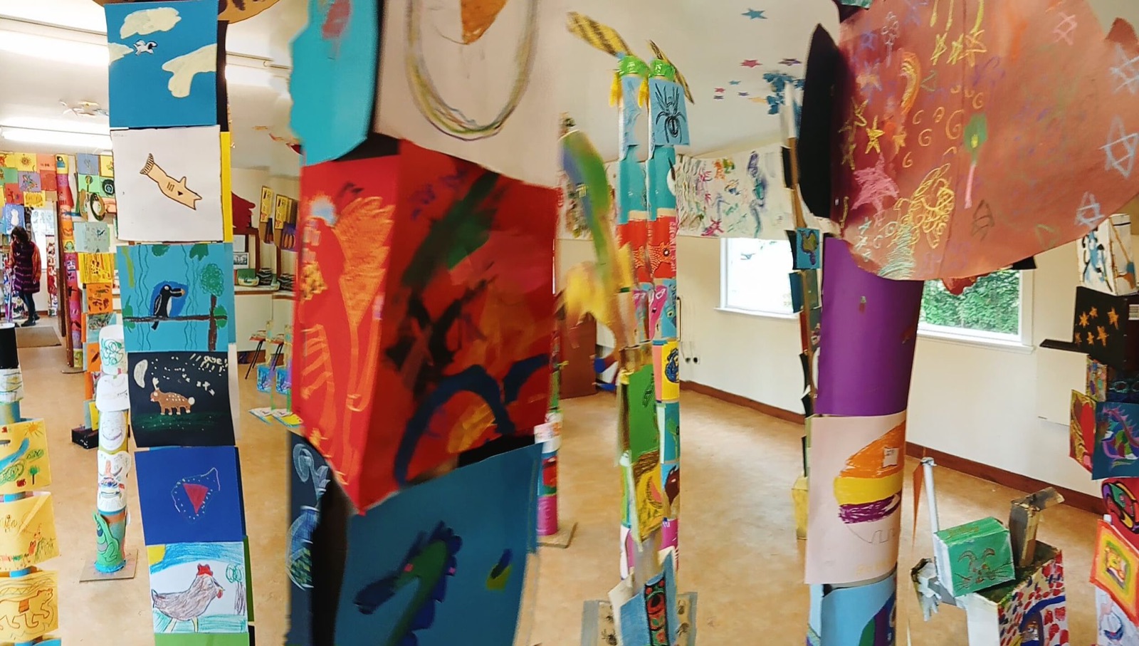 Big Totem Draw Exhibition, with eight schools and several community groups
