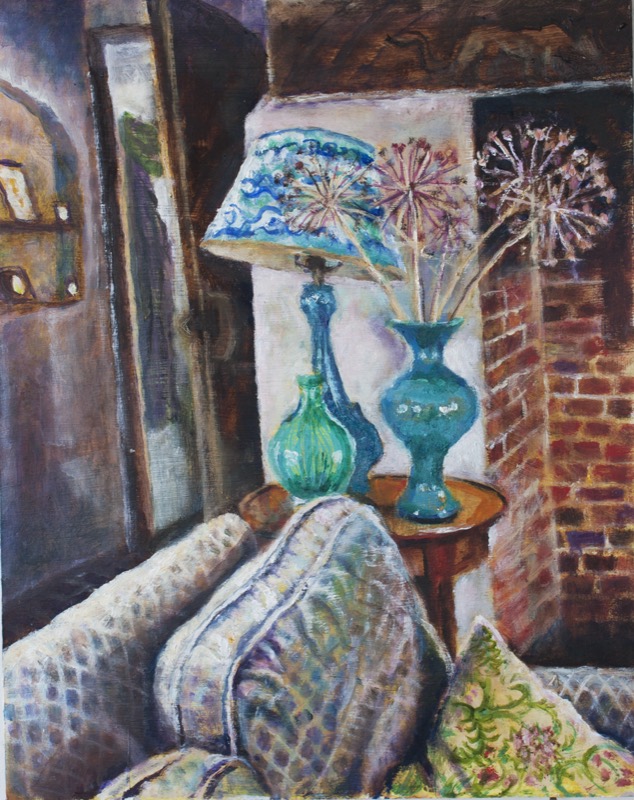 Blue Lamp and Seed Head