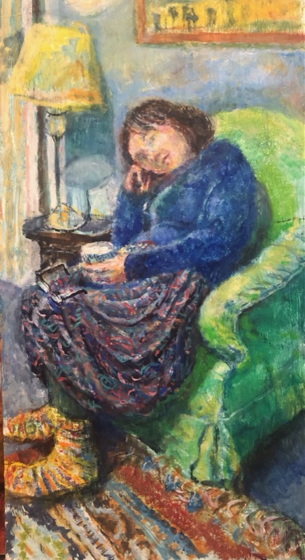 Gina on Green Chair