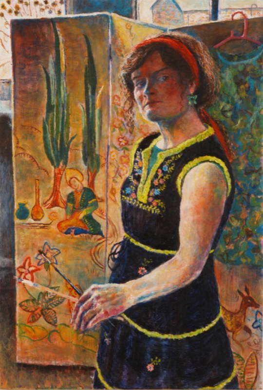 Self-Portrait in Black Dress